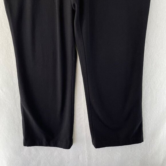 Croft & Barrow Pants Womens 18 Black Straight Leg High Rise Regular Fit Button - Picture 7 of 9